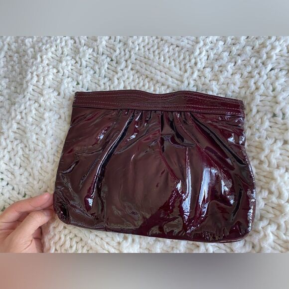 1990s/ 80s New With Tags Mimi Turner Burgundy Red Clutch Bag main image 6